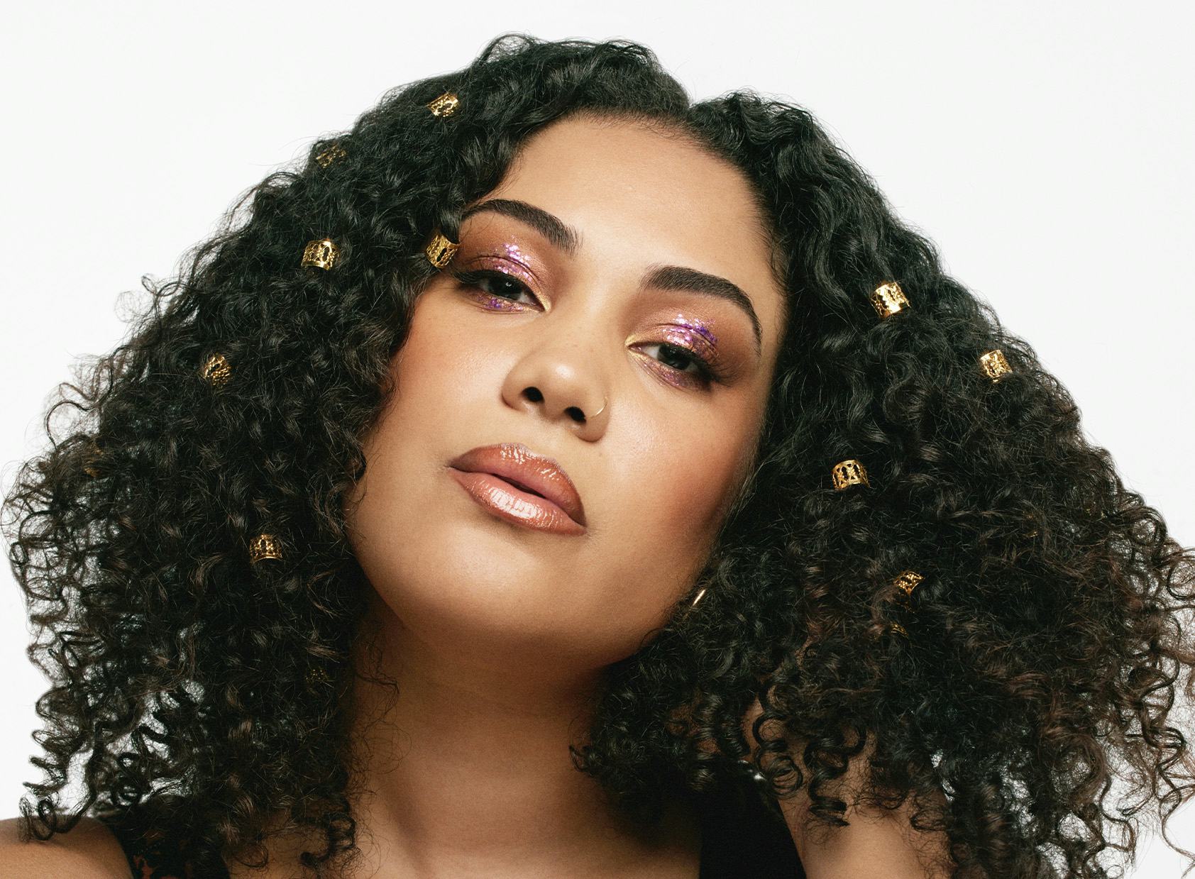 rustic foil eye makeup look