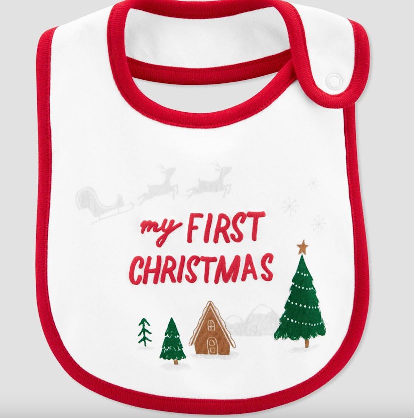 My First Christmas Baby Bib