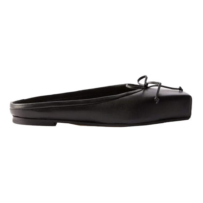 Jacquemus Square-toe Backless Leather Ballet Flats
