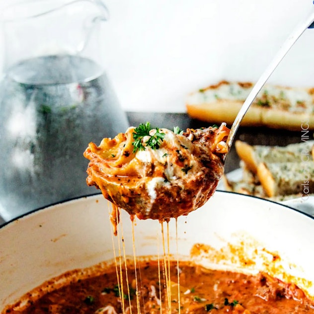 one-pot lasagna soup