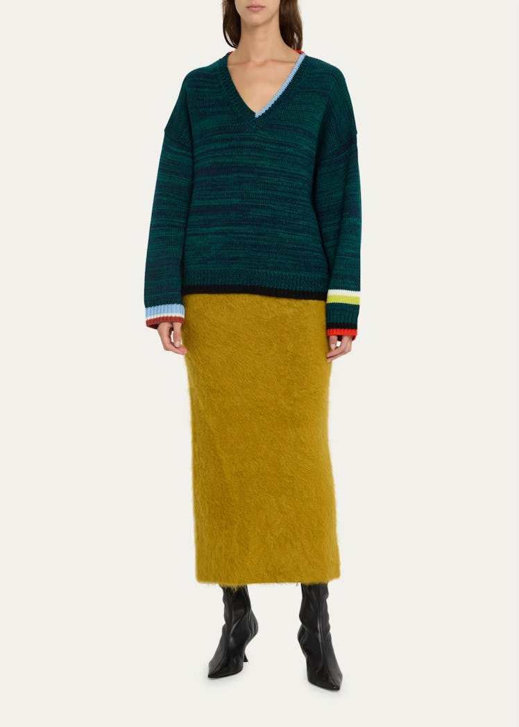 Yoni Colorblock Wool Sweater