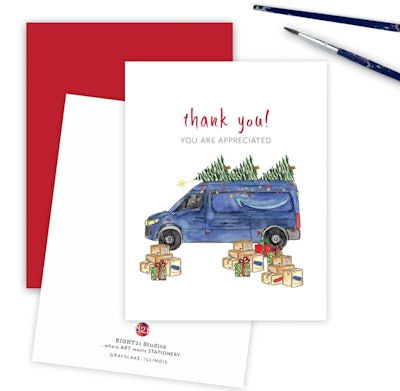 Delivery Truck Thank You Card