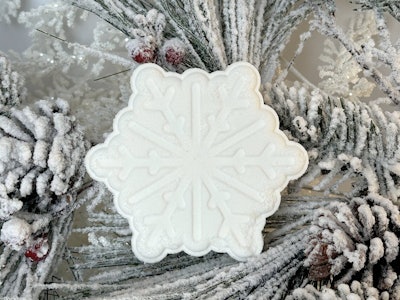 Oatmeal and Buttermilk Snowflake Bath Bomb, a thank you gift for mail carriers or thank you gift for...