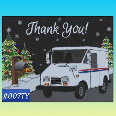 Letter Carrier Thank You Post Cards