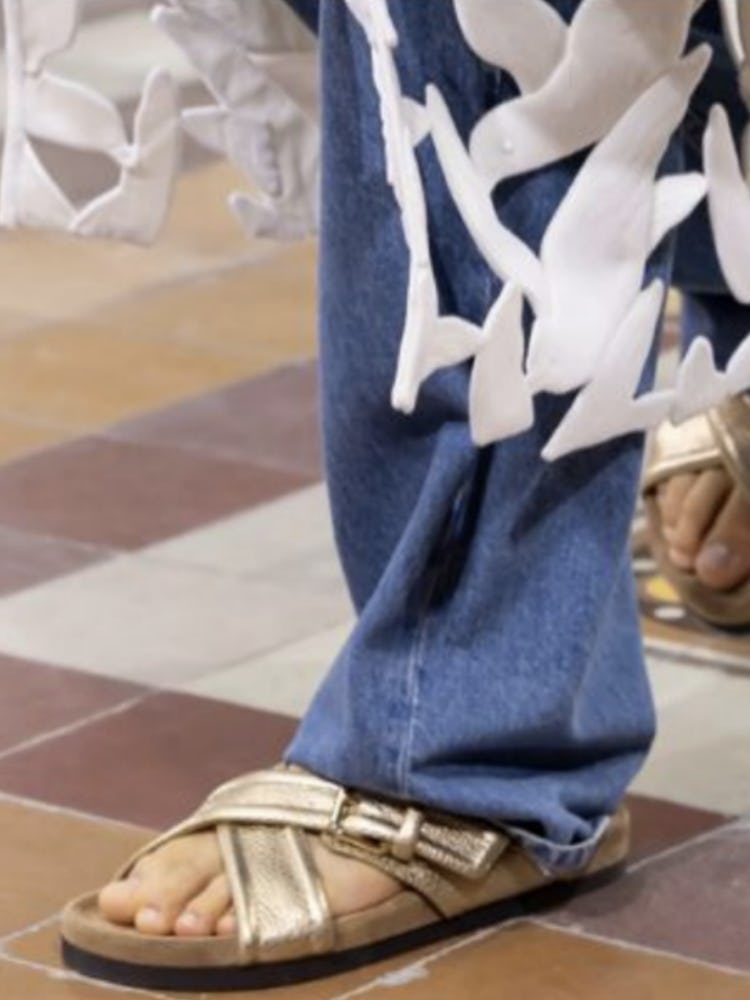 Valentino shoe on SS24 runway show