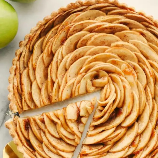 Apple tart, a fall dessert for Thanksgiving that isn't pie.
