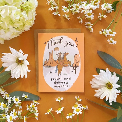Thank You Postal and Delivery Workers Greeting Card