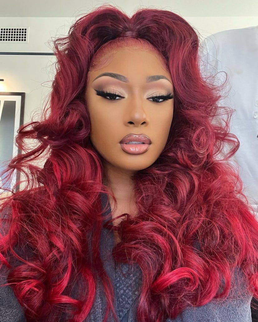 Megan Thee Stallion's '90s contoured lip is on trend for winter 2024.
