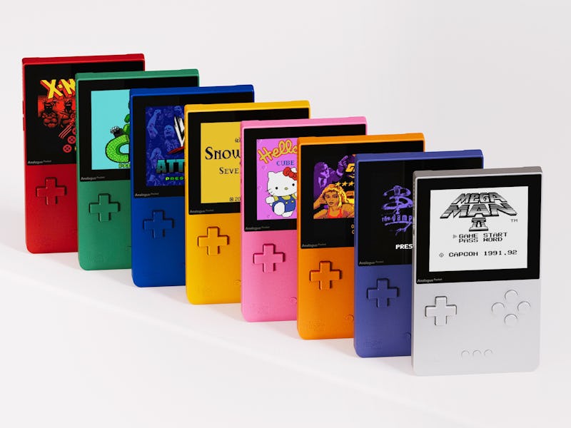 Analogue Pocket in eight different "Classic Limited Edition" colors.