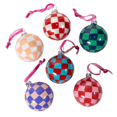 Checkered Ball Ornament