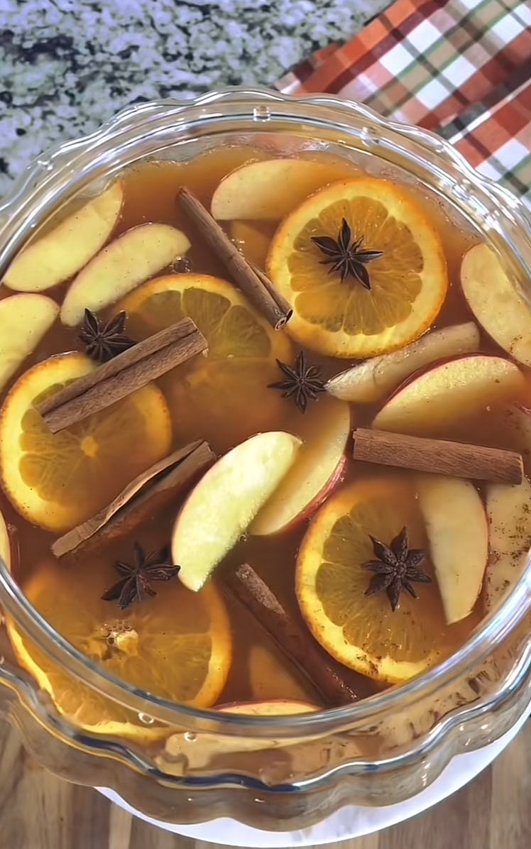 A pumpkin apple cider is a great pumpkin cocktail recipe to serve in the fall. 