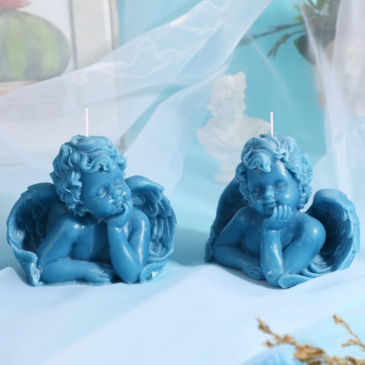 Nuanchu 2 Pieces Angel Candle 