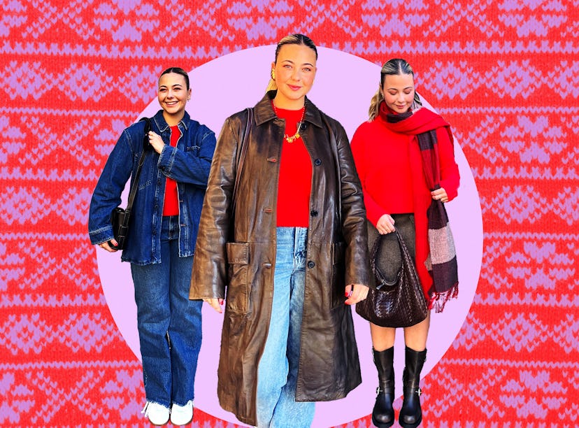 How To Style A Chunky Red Sweater For Every Kind Of Holiday Event