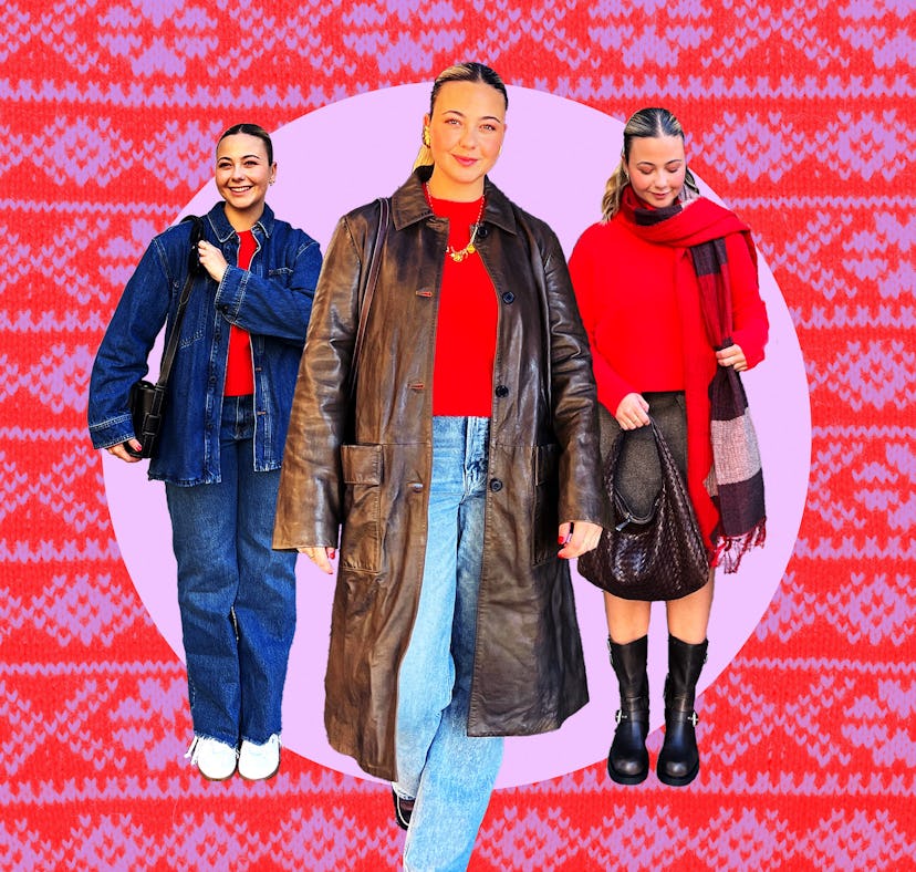 How To Style A Chunky Red Sweater For Every Kind Of Holiday Event