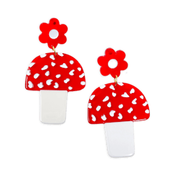 Mushrooms and Flowers Earrings