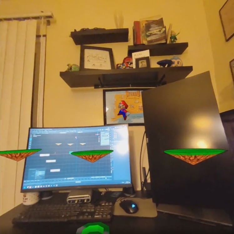 Super Mario 64 demo in mixed reality