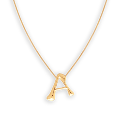 Initial Bold Pendant Necklace