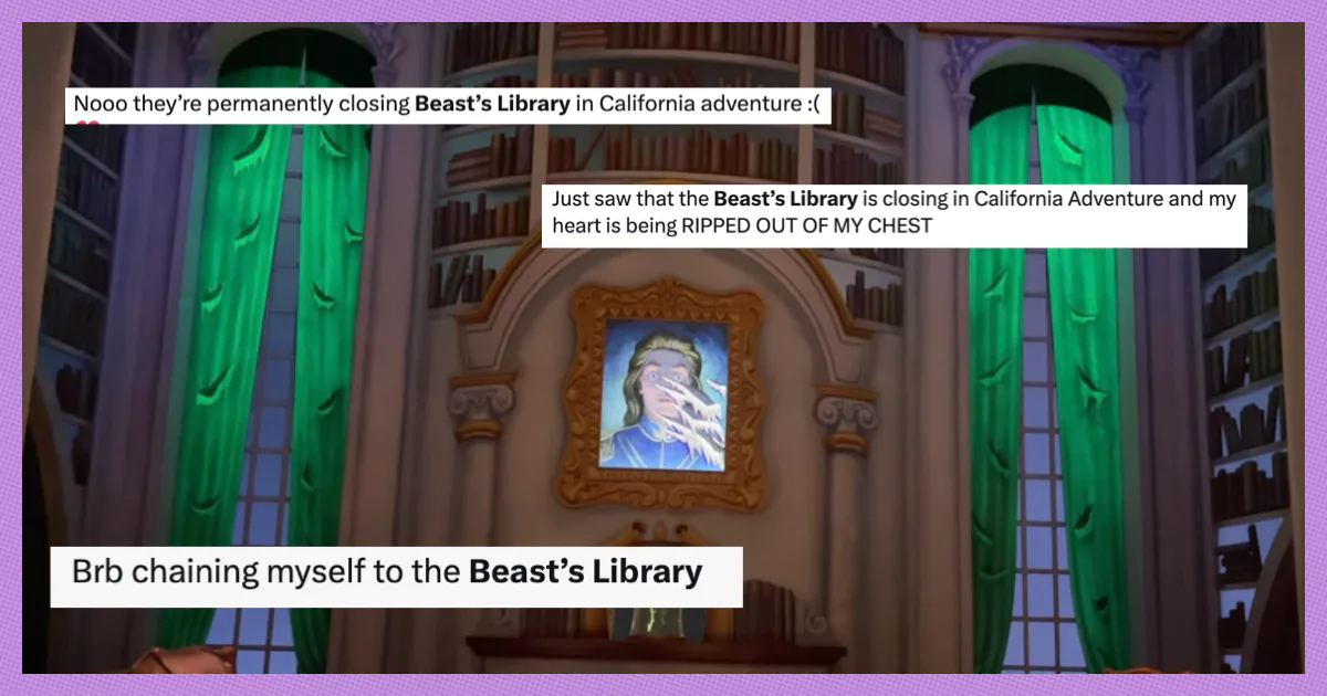 Beast Library Disneyland Confirms Closing Of The ‘Beast’s Library’ Attraction