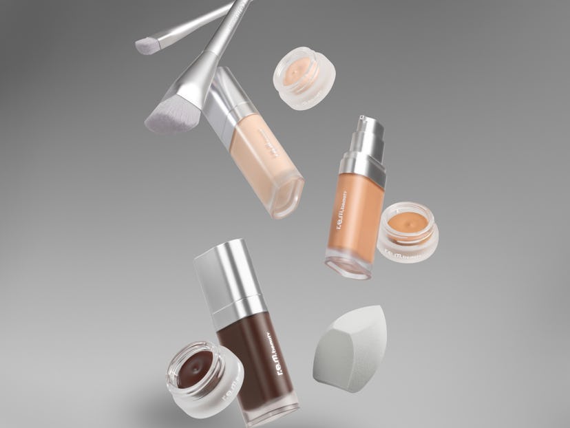 A line-up of r.e.m. beauty's complexion offerings.