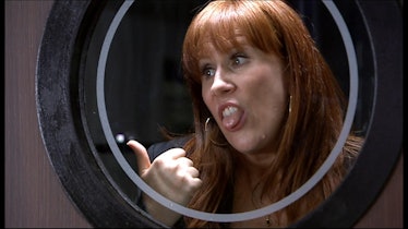 The Doctor and Donna reunite in “Partners in Crime” through a hilarious pantomime scene.