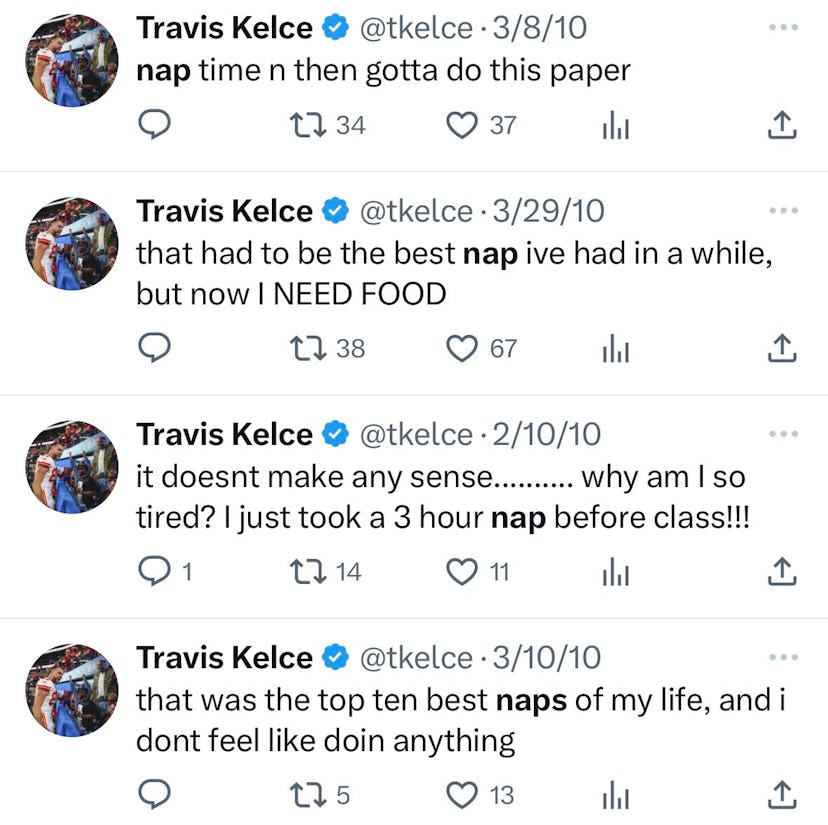 Travis Kelce's old tweets are resurfacing for the best reasons.