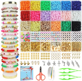 Redtwo Clay Beads Bracelet Making Kit (5100 Pieces)