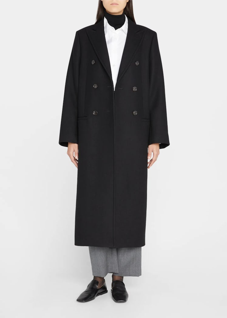 Long Tailored Wool Overcoat
