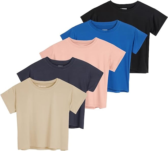 Real Essentials Dry Fit Crop Tops (5-Pack)