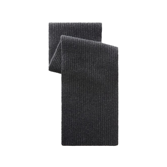 Knit wool-blend scarf
