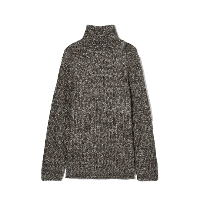 Mouliné Wool Turtleneck Sweater