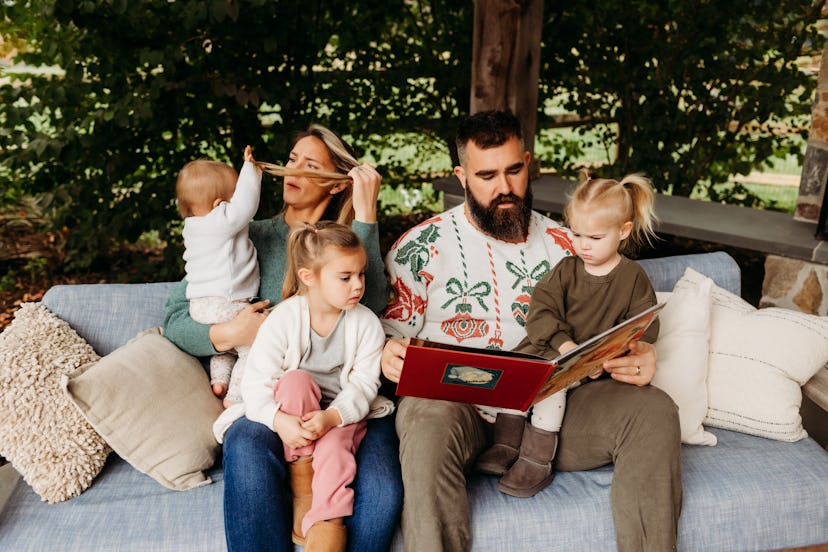 Jason Kelce and his family in their Minted holiday card. 