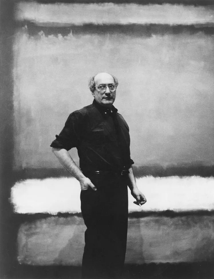 Mark Rothko with No. 7, 1960, photographed by artist Regina Bogat. Artwork © 1998, Kate Rothko Prize...