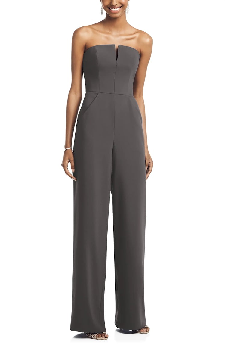 Strapless Crepe Jumpsuit