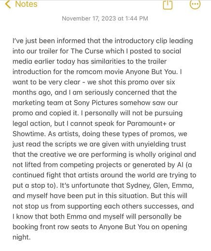 Nathan Fielder shared a satirical statement about &lsquo;The Curse&rsquo; and &lsquo;Anyone But Here&rsquo; having the same &hellip;