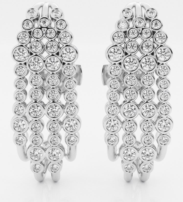 diamond suspender earrings