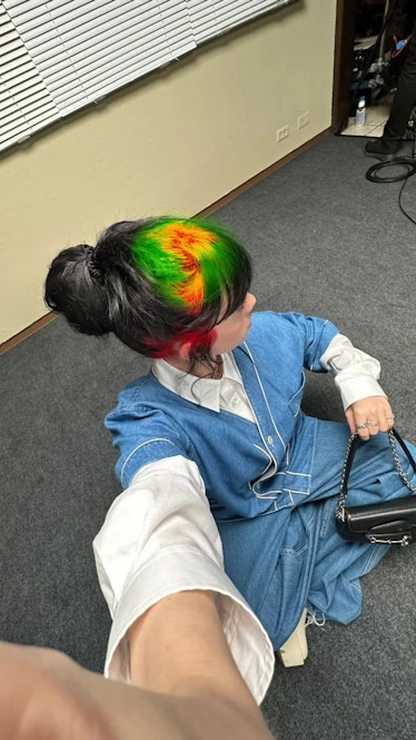 Billie Eilish shows off her new hair in a photo posted to Instagram.