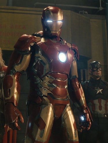 Thor, Iron Man, and Captain America stand together in 'Avengers: Age of Ultron'