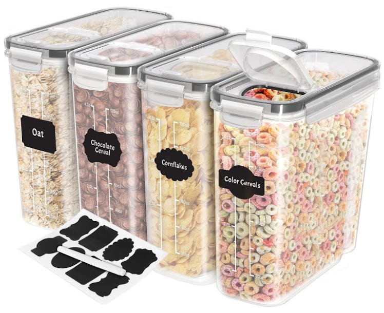 Utopia Kitchen Cereal Containers Storage (4-Pack)