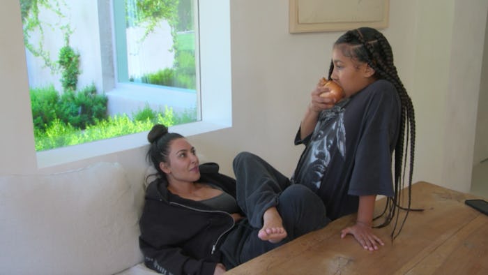 Kim Kardashian and her daughter North on The Kardashians on Hulu.
