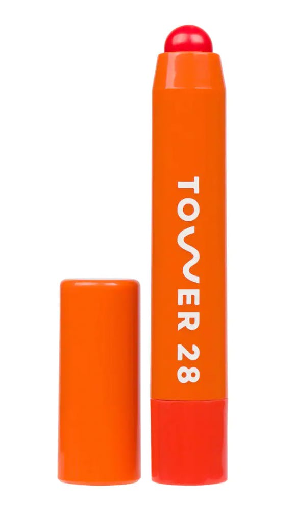 Tower 28 JuiceBalm Vegan Tinted Lip Balm in  Squeeze Juicy Coral
