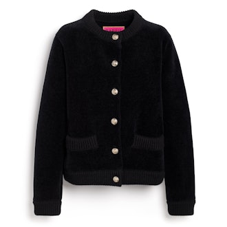 Barrie + Sofia Coppola Cashmere and Cotton Velvet-Effect Cardigan
