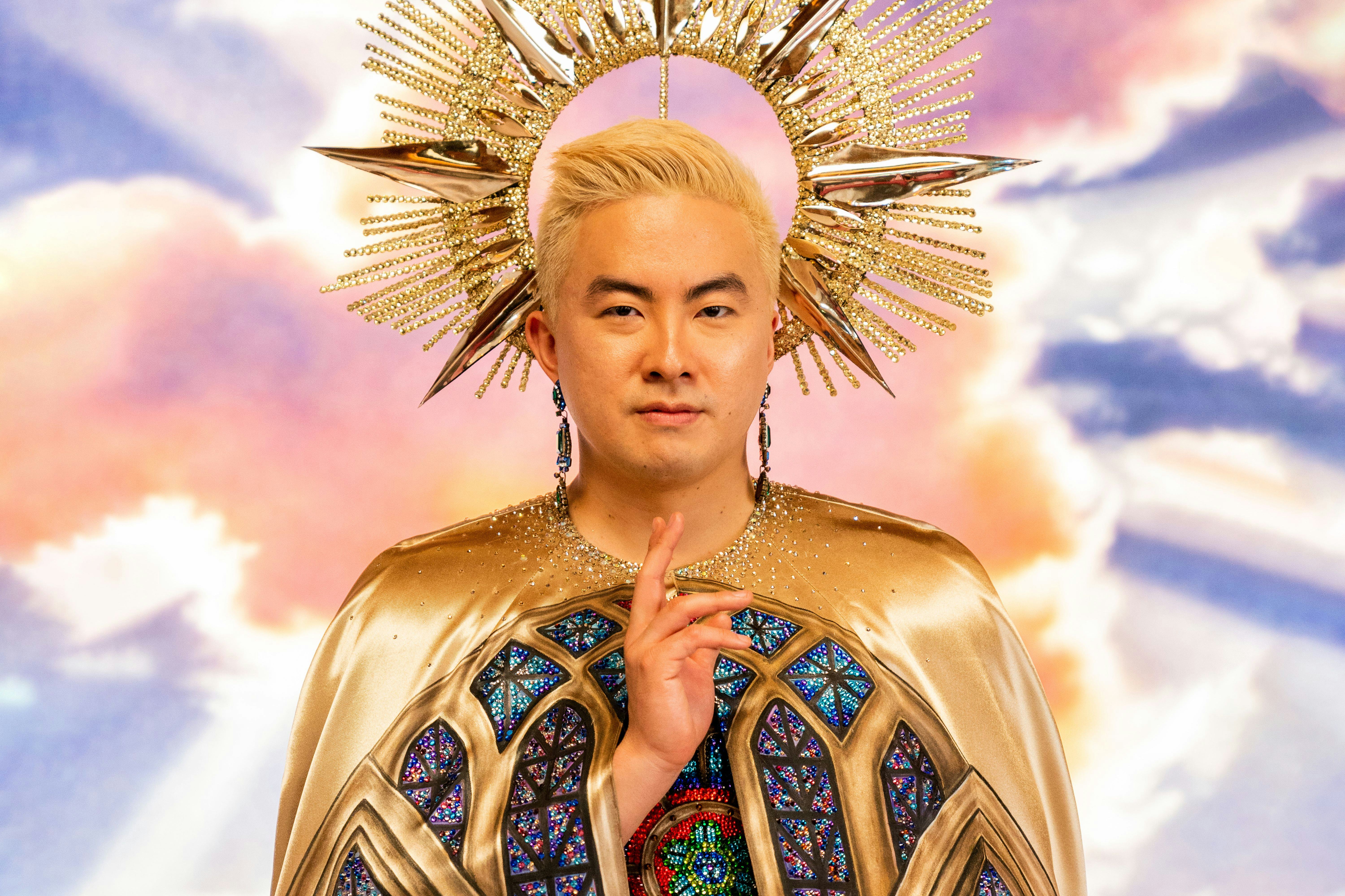 Bowen Yang as God in &lsquo;Dicks!: The Musical.'