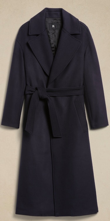 navy blue cashmere coat