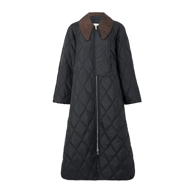 Quilted reycled-ripstop coat