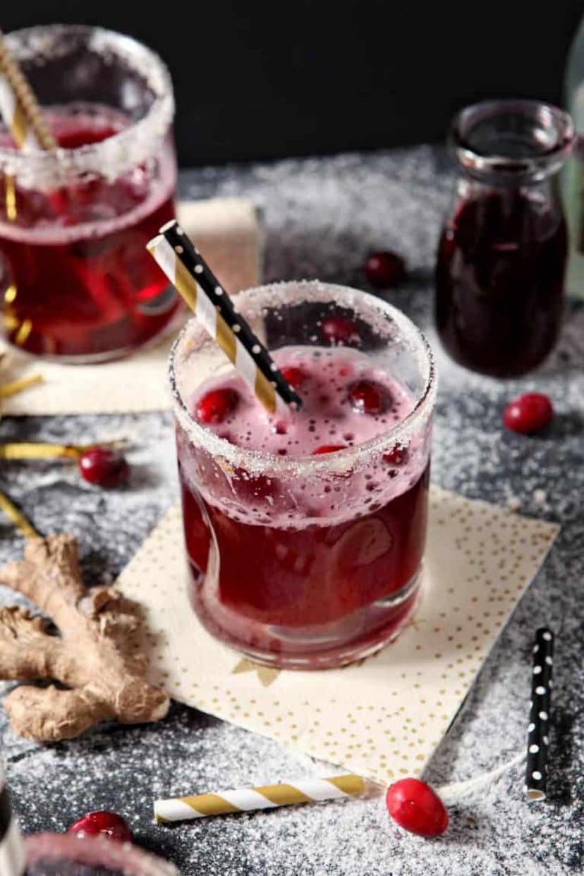 Sparkling Ginger Cranberry Mocktail by The Speckled Palate