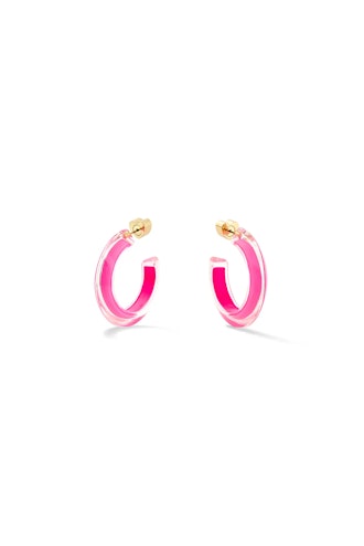 Small Lucite Jelly Hoop Earrings