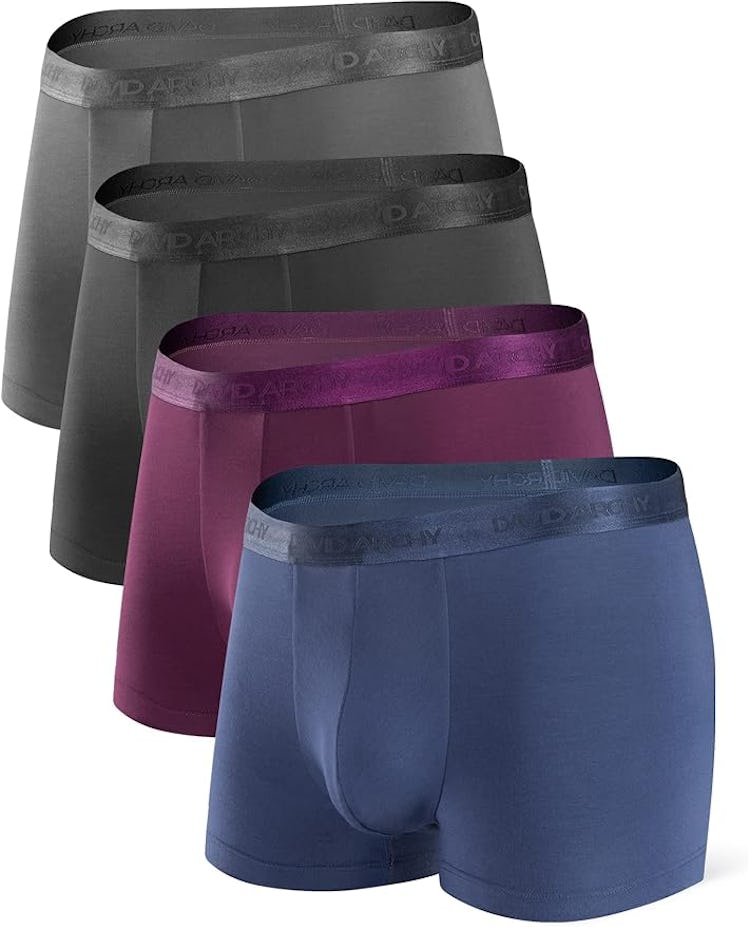 DAVID ARCHY Moisture-Wicking Boxer Briefs (4-Pack)