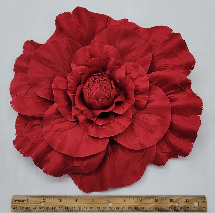 red oversized fabric pin