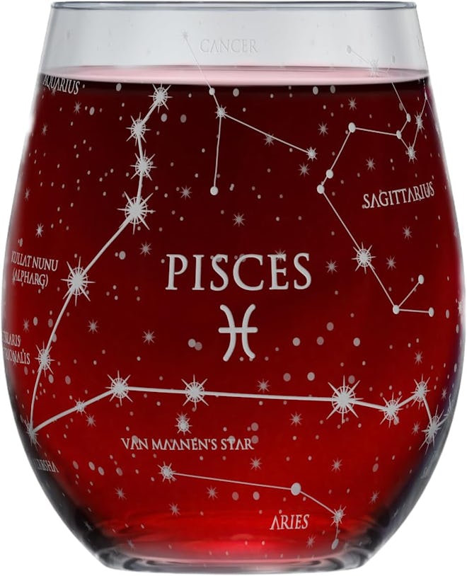 Greenline Goods Astrology Sign Stemless Wine Glass