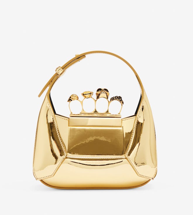 The Jewelled Hobo Mini Bag in Gold